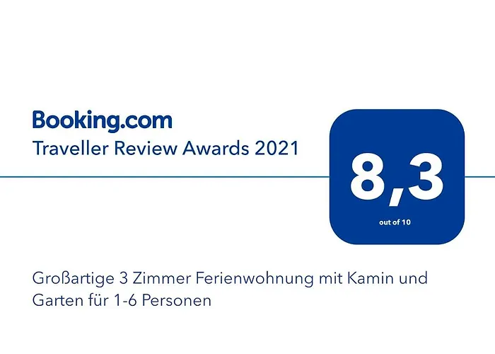 Grossartige 3 Zimmer Ferienwohnung Mit Kamin Und Garten Fuer 1-6 Personen